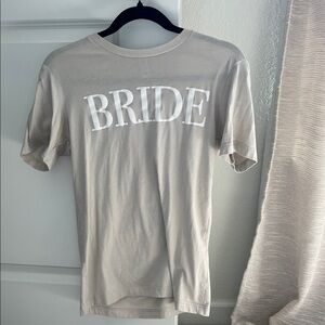 Bride Graphic Tee - Beige Short Sleeve Shirt